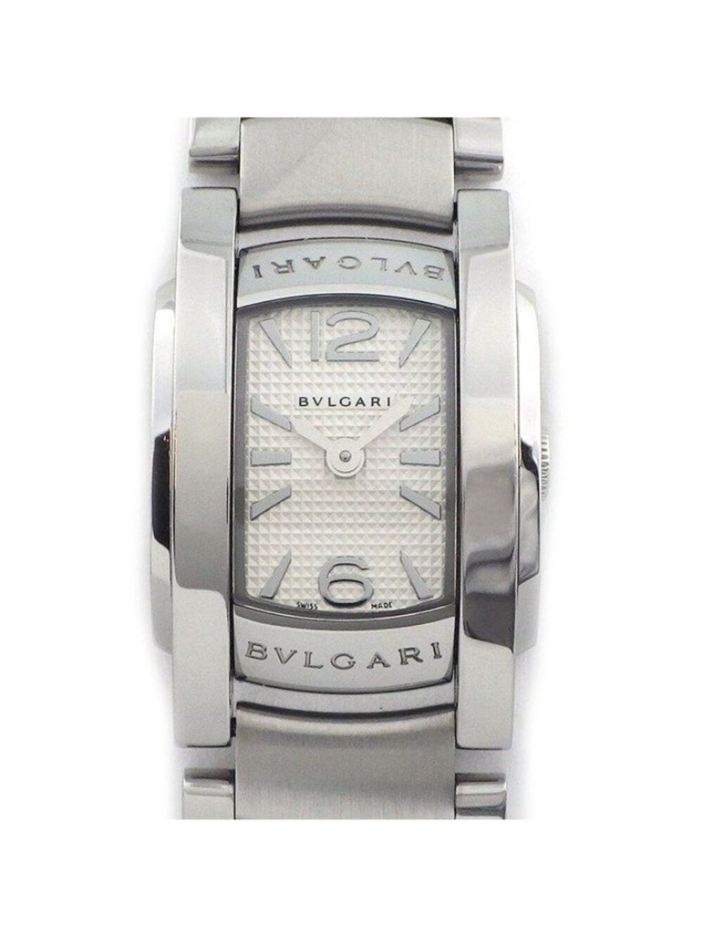 Bvlgari Watch Assioma Tonneau Silver Dial SS Quartz Analog